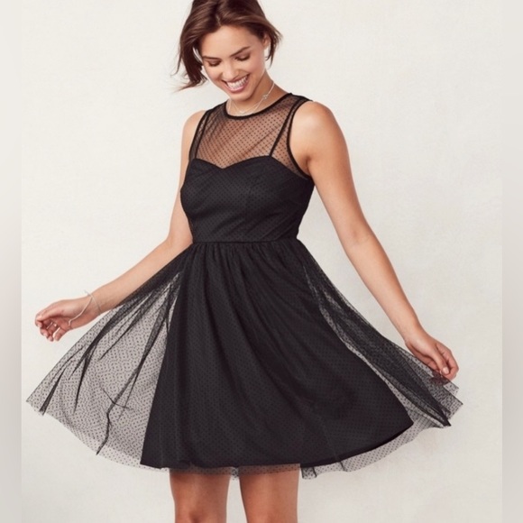 LC Lauren Conrad Dresses & Skirts - Lauren Conrad Midnight Garden Tulle Dress